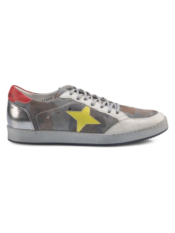 Sepol Estrella Camouflage Leather Sneakers